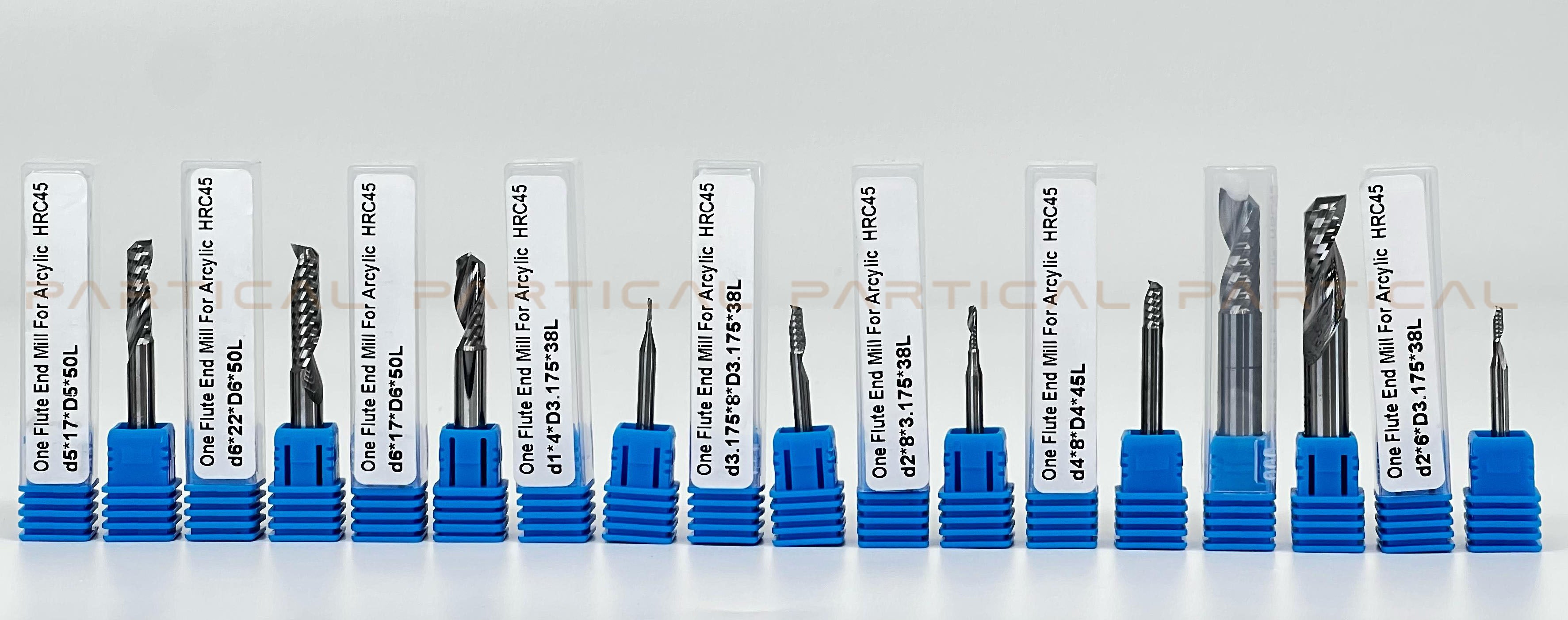 One Flute End Mill For Arcylic HRC45