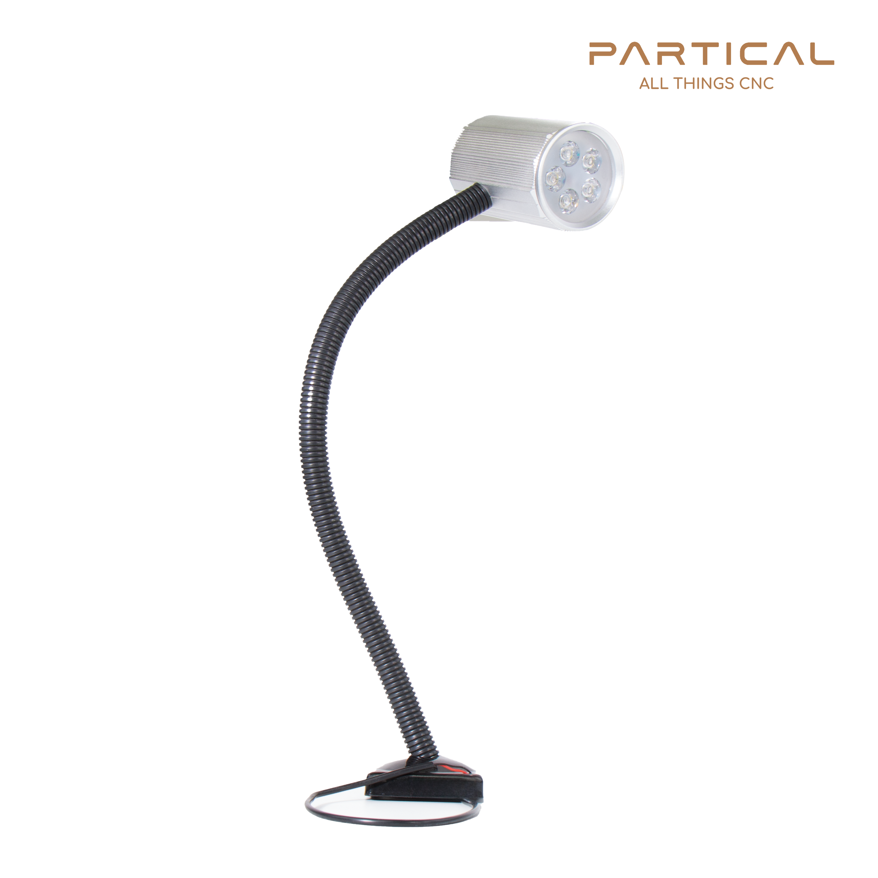 CNC LED Gooseneck Work Light – Aluminum Head Machine Lamp