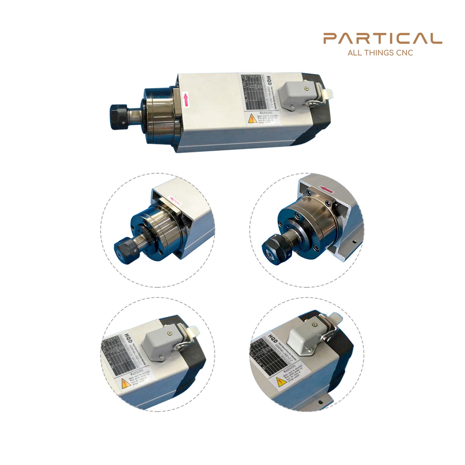 HQD ROUTER SPINDLE MOTOR ER32 QDF60-24Z/6.0 6kW 18000 - 24000RPM 3 PHASE 380V